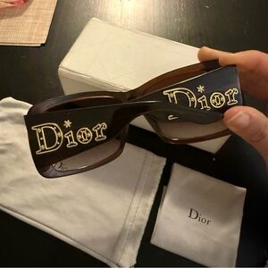 Christian Dior Aventuran Sunglasses in Dark Brown Vintage Rare